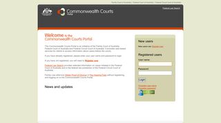 Commonwealth Courts Portal - Login page