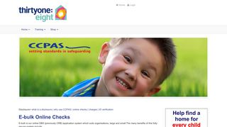 CCPAS - E-bulk Online Checks - CCPAS Home Page - Thirtyone:eight