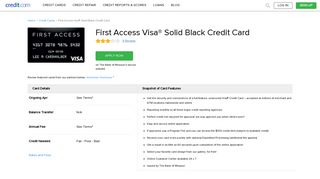 First Access Visa Credit Card - Credit.com