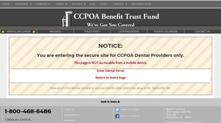 Dental Portal Log-In - CCPOA Benefit Trust Fund