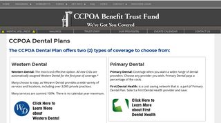 Dental Plans - CCPOA Benefit Trust Fund