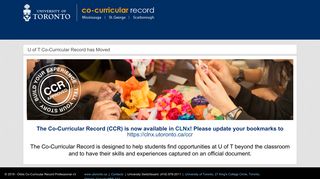 University of Toronto - Co-Curricular Record - Home