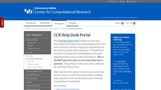 CCR Help Desk Portal - Center for ... - University at Buffalo