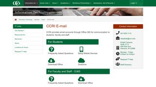 Information Technology - CCRI E-mail – Community College of Rhode ...