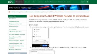 How to log into the CCRI Wireless Network on Chromebook ...