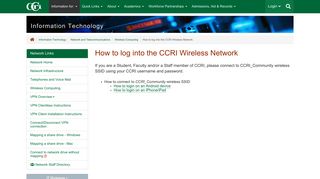 How to log into the CCRI Wireless Network – Community College of ...