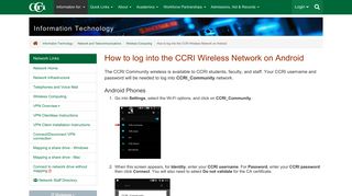 How to log into the CCRI Wireless Network on Android – Community ...