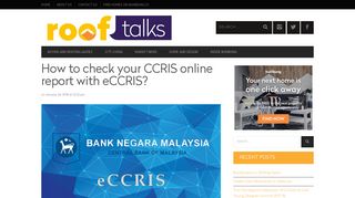 How to check your CCRIS online report with eCCRIS? - Rooftalks ...