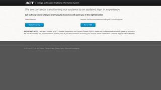 College and Career Readiness Information System | Sign in to Order ...