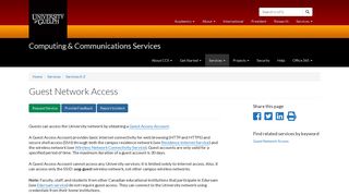 Guest Network Access | Computing & Communications Services