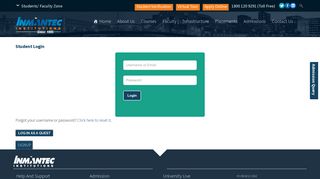 Student Login | Inmantec Institutions