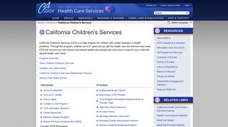 California Children's Services
