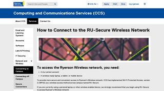 How to Connect to the RU-Secure Wireless ... - Ryerson University