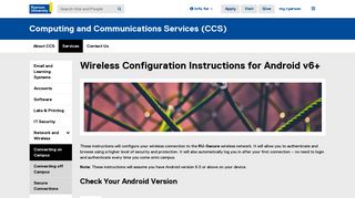 Wireless Configuration Instructions for Android v6+ - Computing and ...