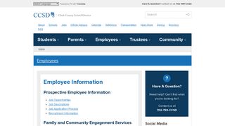Employee General Information | Clark County School District