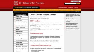Online Course Support Center - City College of San Francisco