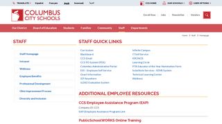 Staff / Homepage - Columbus City Schools