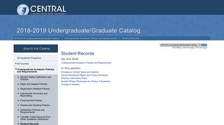 Central Connecticut State University - Student Records