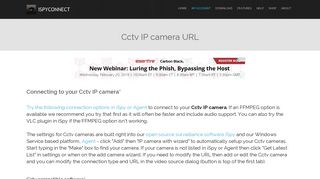 Connect to Cctv IP cameras