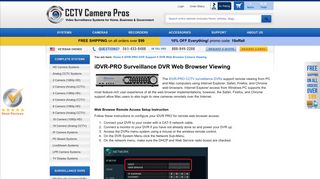 DVR Web Browser Camera Viewing | iDVR - CCTV Camera Pros