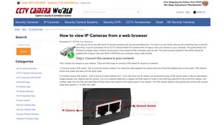 How to view IP Cameras from a web browser / CCTV Camera World ...