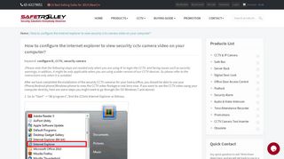 How to configure the internet explorer to view security cctv camera ...