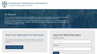 Log In - Colorado Christian University