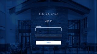 CCU SelfService PROD: Sign In