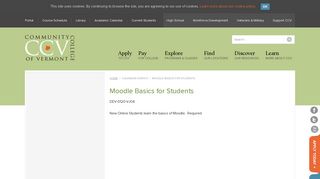 Moodle Basics for Students - CCV