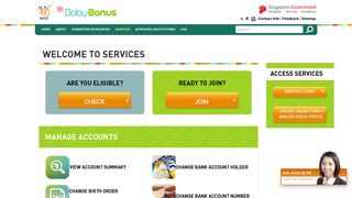 Baby Bonus - E-Services