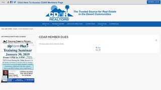 CDAR Member Dues - California Desert Association of REALTORS®