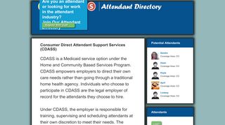 Finding Attendants For Your Loved One - CDASS | Attendant Directory