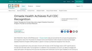 Omada Health Achieves Full CDC Recognition - PR Newswire
