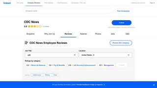 Working at CDC News: Employee Reviews | Indeed.com