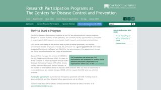 How to Start a Program | Research at the CDC