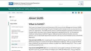 About SAMS | NHSN | CDC