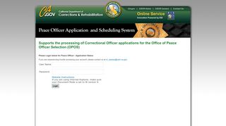 PASS2 - Peace Officer Application and Scheduling System - CA.gov