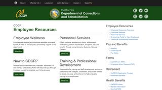 CDCR - Employee Resources - California Department of Corrections ...