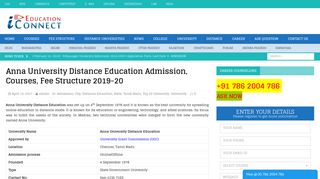 Anna University Distance Education Admission 2019 @cde.annauniv ...
