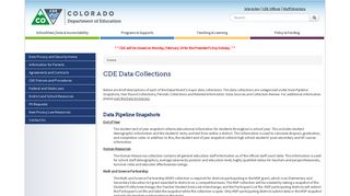 CDE Data Collections | CDE - Colorado Department of Education