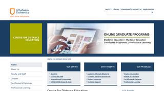 Centre For Distance Education : Athabasca University