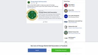 Log in to My CDGA Caddie to create your... - Chicago District Golf ...