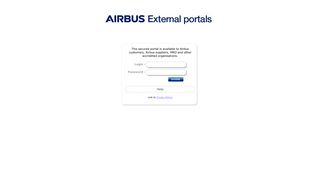 AIRBUS|Portals Login page