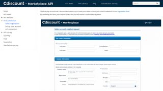 Seller registration – Cdiscount – Marketplace - Cdiscount Open API