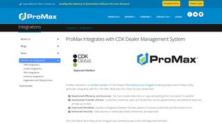 ProMax provides a two-way integration with CDK Global