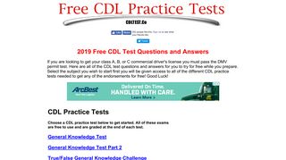 Free CDL Practice Tests - 2019 Online Permit Questions & Answers