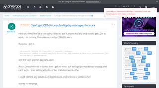Can't get CDM (console display manager) to work | Antergos ...