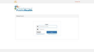 CDPH Account Portal