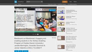 Blackboard not Blackbored: Engaging and enabling students in the ...