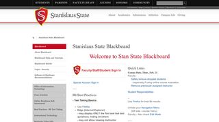 Stanislaus State Blackboard | California State University Stanislaus
